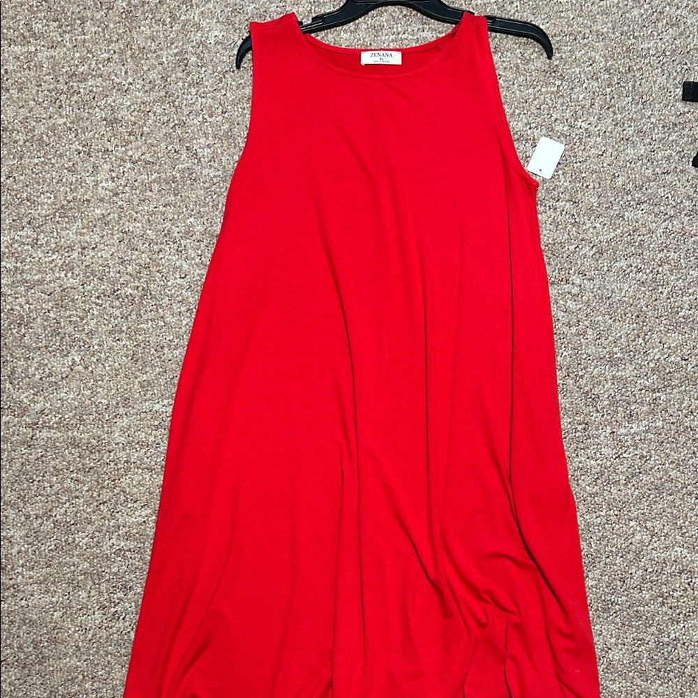 Zenana Sleeveless Swing Dress- NEW